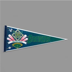 Vintage 90’s Milwaukee Brewers MLB American League Wincraft Felt Pennant